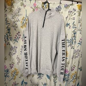 Taylor Swift The Eras Tour grey quarter zip sweatshirt